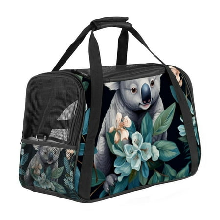 Koala Premium Sherpa Dog Carrier Bag | Durable 900D Oxford Fabric Pet Travel Tote | Adjustable Nylon Webbing Strap | 17x10x11.8 in / 43x26x30 cm Size