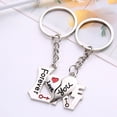 thumbnail image 3 of Dvkptbk The Ring Heart Key Couple Key Chain Keyring Keyfob Lover Gift Valentine's Day Climbing Goods, 3 of 6