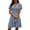 A-Blue, variant on MaFYtyTPR Women Summer V-Neck Dress Casual Solid Color Short Sleeve Ruffled Loose Fit Mini Dress Womens Beach Flutter Sleeve Dresses A-Blue L