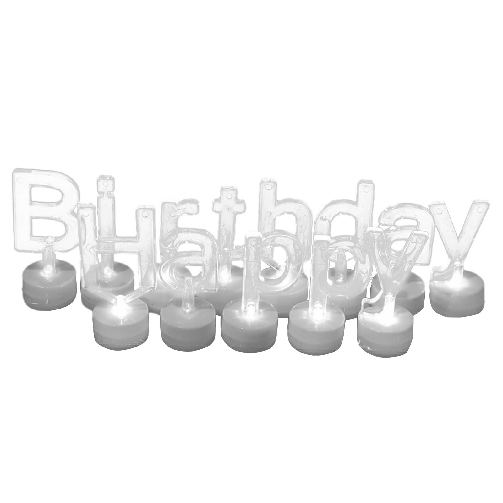 IMSHIE Led English Candle Colorful Glowing Happy Birthday Candle Light