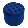 thumbnail image 2 of TOV Furniture Queen Velvet Storage Ottoman, Navy Blue, 2 of 4