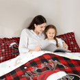 thumbnail image 5 of Homewish Christmas Monogrammed S Full Size Comforter Sets for Kids, Winter Snowflake Bedding Comforter Set, Black Red Buffalo Plaid Reversible Bedding Sets, Microfiber Bedroom Decor, 3pcs, 5 of 8