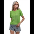 thumbnail image 1 of Suéter de Cuello Redondo Color Sólido Verde S, 1 of 5