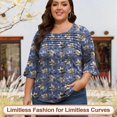 thumbnail image 5 of Blusa Blingfit para mujer, casual, elegante, manga 3/4, 5 of 5