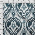 thumbnail image 2 of oneOone Cotton Silk Fabric Ogee Ikat Printed Fabric 1 Yard 42 Inch Wide, 2 of 4