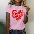 thumbnail image 2 of VKOYWKM Love Heart T Shirts Women Valentines Day Shirts Love Graphic Tees Short Sleeve Casual Crew Neck Holiday Tops Romantic Valentines Day Gifts Shirt, 2 of 6