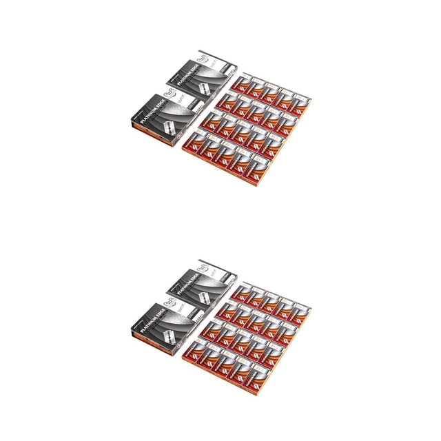 Seitruly Cuchillas de afeitar para hombre, hoja afilada de acero inoxidable de doble cara, clásica, precisa y limpia, accesorios de afeitado Type2 NO2