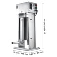 thumbnail image 6 of VEVOR Electric Sausage Stuffer, 33 LBS / 15 L Vertical Meat Stuffer, Stepless Speed Control and Foot Pedal, Stainless Steel Heavy Duty Sausage Filler with 4 Stuffing Tubes, for Commercial & Home Use, 6 of 9