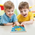 thumbnail image 4 of Fiudx Ofertas flash Artículos en oferta Rompecabezas de madera de 24 piezas para niños, juguetes educativos de educación temprana, 4 of 5