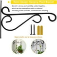 thumbnail image 4 of 12 Inch Hanging Plant Bracket, Thick Solid Steel Wall Mount Bracket for Heavy Duty Decorations, Rust-Resistant Plant Hanger Hook for Planters, Wreaths, Fruit baskets, Wind Spinners, Lights, Lanterns, 4 of 7