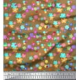 thumbnail image 1 of Soimoi Brown Rayon Fabric Insect & Floral Clip Art Print Fabric by Yard 56 Inch Wide, 1 of 3