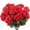 Red, variant on Vibrant Ruby Red Artificial Flowers - Set of 6 for Home and Garden Decoration