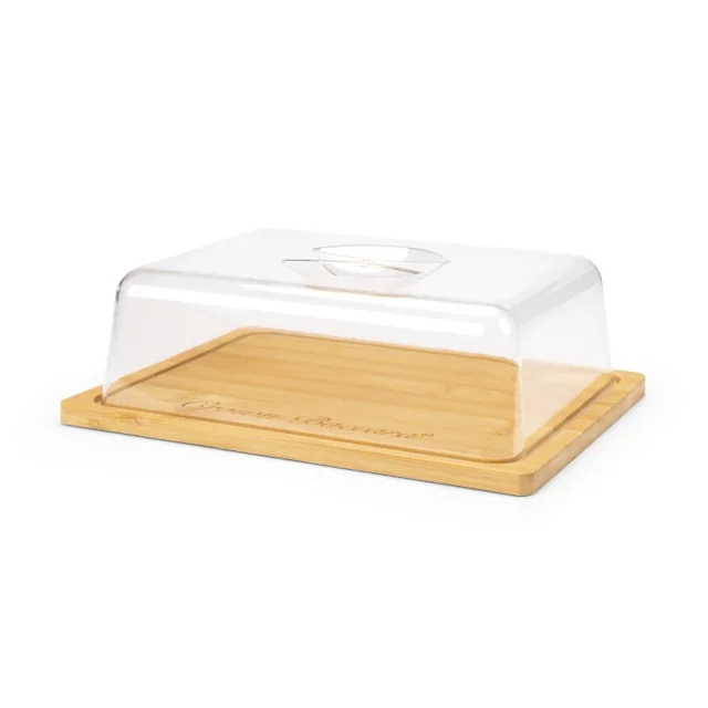 Caja Rectangular de Pan con Tapa de Plástico - Crown Baccara