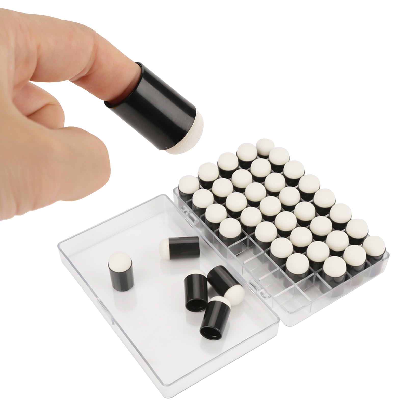 Lot De 40 éponges à Doigts Pour Peinture Et Art - Tampons Pour Encre, Craie, DIY - Idéal école Et Activités Manuelles
