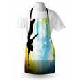 thumbnail image 4 of Hip Hop Apron, Illustration of Breakdancer on Hand Stand with Colorful Funky Disco Background, Unisex Kitchen Bib with Adjustable Neck for Cooking Gardening, Adult Size, Multicolor, by Ambesonne, 4 of 4