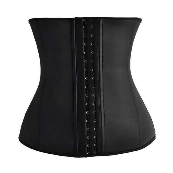 Women's Latex Rubber Waist Trainer Corset Body Shaper! - Black 6XL