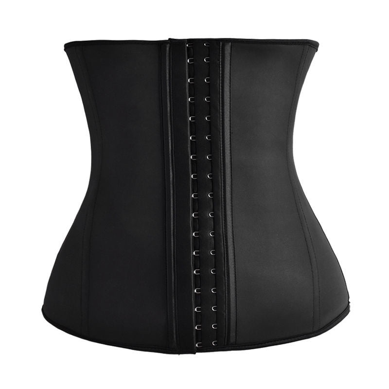 Rolling Waisted Women's Latex Rubber Waist Trainer Corset Body Shaper! Black Xsmall