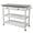 White, variant on Homegear Open Storage Kitchen Cart with Shelves - Stainless Steel Top Brown