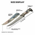 thumbnail image 5 of SZCO 13.5" Wolf Streak Decorative Knife, 8" Stainless Steel Blade with Wolf Head Pommel Handle, Collectible Display Piece with Printed Sheath, 5 of 5