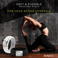 thumbnail image 5 of Silicone Wedding Rings for Women by Rinfit - Metal Infinity - Black with Silver Icon - Designed Silicon Rubber Wedding Bands. Comfortable & Durable Wedding Band Replacement - Size 7, 5 of 7