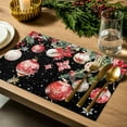 thumbnail image 4 of Christmas Placemats Set of 6, Poinsettia Christmas Ball Place Mats Holly Berry Snowflake Placemat Table Decoration for Kitchen Table Dinner Xmas Holiday Party Home Decor Indoor Outdoor 13x19 Inch, 4 of 9