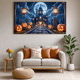 thumbnail image 5 of Gothic Design Halloween Banner with Scary Pumpkins Spooky Castle Backdrop Dark Atmosphere for Halloween Party Decoration, 5 of 5