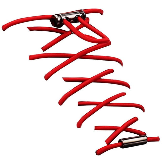 Versión actualizada sin cordones elásticos, cierre de encaje ajustable, talla única para todos los zapatos de adultos y niños, color rojo Sincero Electrónica