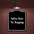 thumbnail image 2 of Safety Zone No Trapping BLACK Aluminum Composite Sign 8.5''x10'', 2 of 9