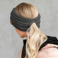 thumbnail image 3 of CC Women and Kids Fashion Headbands Ear Warmers with Pony Opening, 3 of 7
