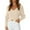 Khaki, variant on Women's Asymmetrical V-Neck Knit Sweater, Irregular Hem Design Soft Stretchy Pullover Top, Comfortable Breathable Casual Long Sleeve Sweater for Fall Winter Daily Wear and Holiday Parties Beige L