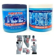 2 Jars Ice Topical Analgesic Pain Reliving Gel Menthol Muscle Rub 16Oz Relief