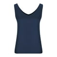 thumbnail image 5 of CFLVAEK Satin Tank Tops for Women Dressy Casual V Neck Going Out Tops Comfy Sleeveless Shirts Solid Color Soft Tank Top 2025 Navy S, 5 of 7