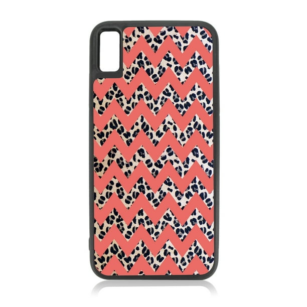 Coral Chevrons Black Rubber Case For Iphone Xr Iphone Xr Phone Case Iphone Xr Accessories Walmart Com Walmart Com