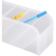 thumbnail image 2 of Pen Organizer Storage Big Desk Organizer 4 Compartments Cosmetic Pencil Holder Matte Stationery Box Multi-Functional Pen Holder Desktop Storage Caddy Rack for Office School Home Supplies, 2 of 7