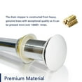 thumbnail image 4 of DeerValley DV-1D801 Bathroom Sink Drain Pop-Up Drain with Porcelain Ceramic Top Cap for Bathroom Sink without Overflow Gloss White, 4 of 8
