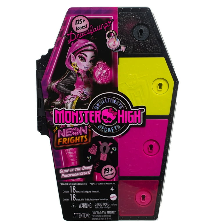Monster High Neon Frights Draculaura Doll with Coffin Locker and Glow-in-the-Dark  Accessories - Walmart.com