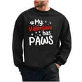 thumbnail image 2 of PNTUTB Fashion Valentine's Day Men's Print Loose Casual Crew Neck Hoodless Pullover Long Sleeves Sweatshirts, 2 of 6