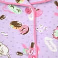 thumbnail image 5 of Sleep On It Girls Yummy Jersey Coat Front Pajama Short Set - Spa, 6X, 5 of 6