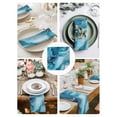 thumbnail image 4 of nqOlkjepod Marble Blue Teal Cloth Napkins Set of 4 Reusable Dinner Napkins, Modern Aesthetics Ink Painted Cocktail Napkin Washable Table Napkins for Wedding/Holiday Party/Baby Shower 20"x20", 4 of 8