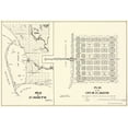 thumbnail image 2 of Throop 18x14 Black Ornate Wood Framed with Double Matting Museum Art Print Titled - St. Joseph Florida Planning - Throop 1837, 2 of 4