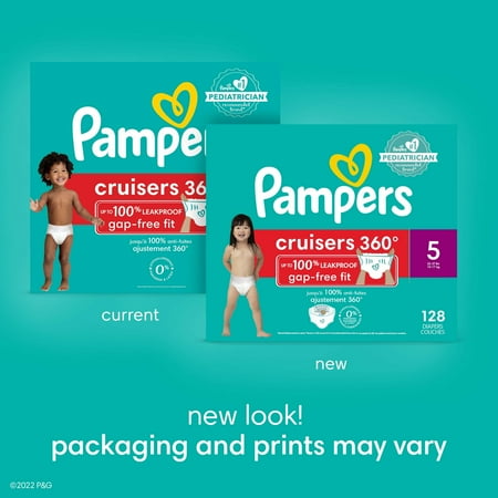 Pampers Cruisers 360 Pull-On Baby Diapers Size 4, 21 Count (Select for More Options)