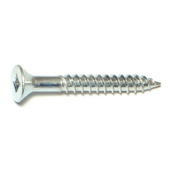 #12 x 1-3/4" Zinc Square Drive Flat Head Wood Screws WSFS-410 (35 pcs.)