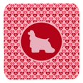 thumbnail image 1 of Carolines Treasures SDK1022-A-FC Cocker Spaniel Valentine Hearts Foam Coasters - Set 4- 3.5 x 3.5 In., 1 of 1