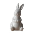 thumbnail image 1 of Inteprter Figuritas de porcelana conejito conejo blanco Animal ornamento liebre lindo escritorio hecho a mano estatua adornos de regalo Decoración del hogar Escribe un, 1 of 6