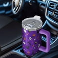 thumbnail image 6 of Purple Halloween Pattern Tumbler with Handle and Lid,40oz Double Wall Vacuum Insulated Tumbler,Cups Gift for Women and Men, 6 of 7