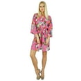 thumbnail image 2 of Bimba Women Short Cotton custom Robe Floral Print Bridesmaid Getting Ready Wrap Cover Up, 2 of 6