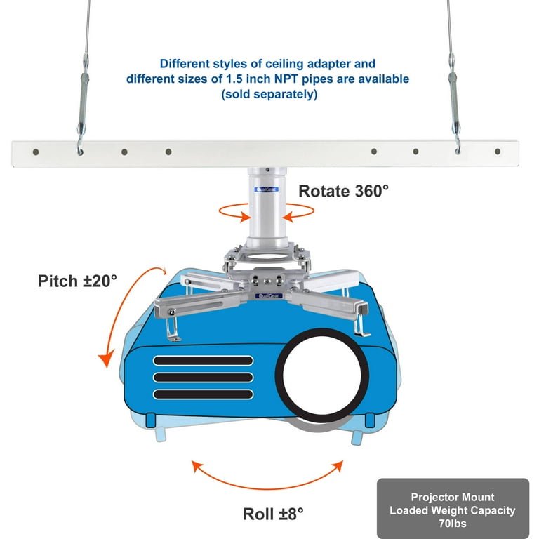 QualGear Pro AV QG KIT S2 3IN W Projector Mount Kit Accessory