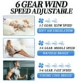 thumbnail image 5 of 30.7‘’ Ceiling Fan with Lights and Remote Control, 6 Petals Modern Bladeless Flush Mount Fan Light, Low Profile 3 Switchable LED Light and Ultra Quiet 6 Gear Wind Speed, Ceiling Fan with Smart Timer, 5 of 7