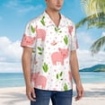 thumbnail image 5 of Bixox Men's Hawaiian Shirts Men's Funny Little Pigs Print Short-Sleeve Shirt-3X-Large, 5 of 8