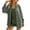 Army Green, variant on Long Sleeve Crinkled Gauze Shirts for Women Casual Oversized Button Down Blouses Slouchy Solid Daily Tops Pink S